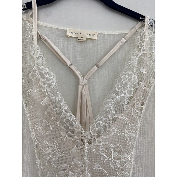 New Lovestitch Ivory Kaylee Lace and Satin Blouse‎ With Cami Small Romantic Boho - Picture 3 of 6